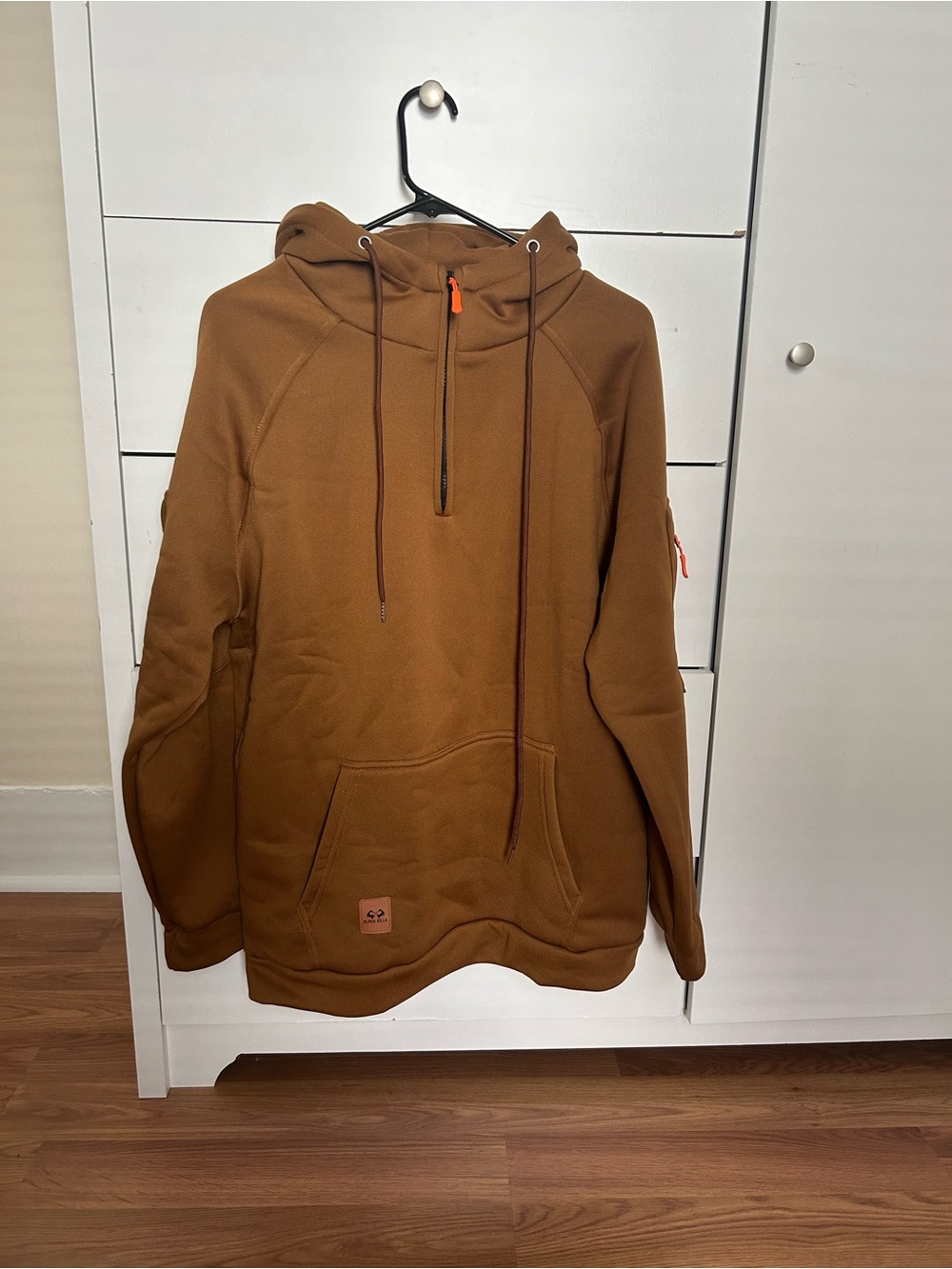 Men's Brown Pullover Hoodie Sweatshirt